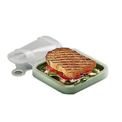 1pcs Sandwich Toast Snack Box, 4/2/1 Pcs Office Worker Lunch Box, Reusable Silicone Snack Container AZ12229