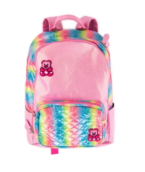 Bari Lynn Backpack Galaxy Shimmer Gummy Bear Patch Fuchsia