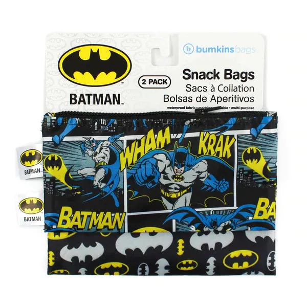 Bumkins Reusable Snack Bag - Twin Pack Batman