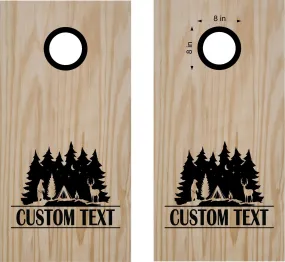 Camping Tent Life Cornhole Board Vinyl Decal Sticker