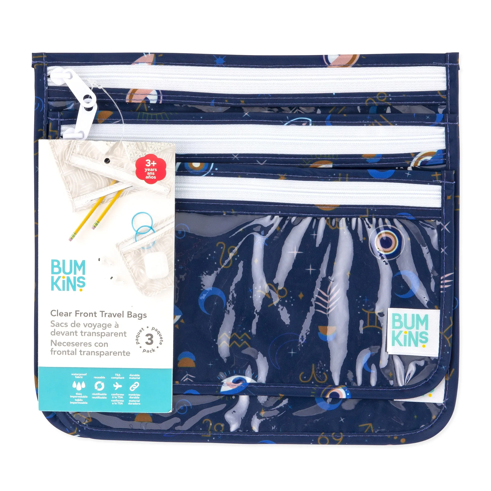 Clear Travel Bag 3 Pack: Evil Eye