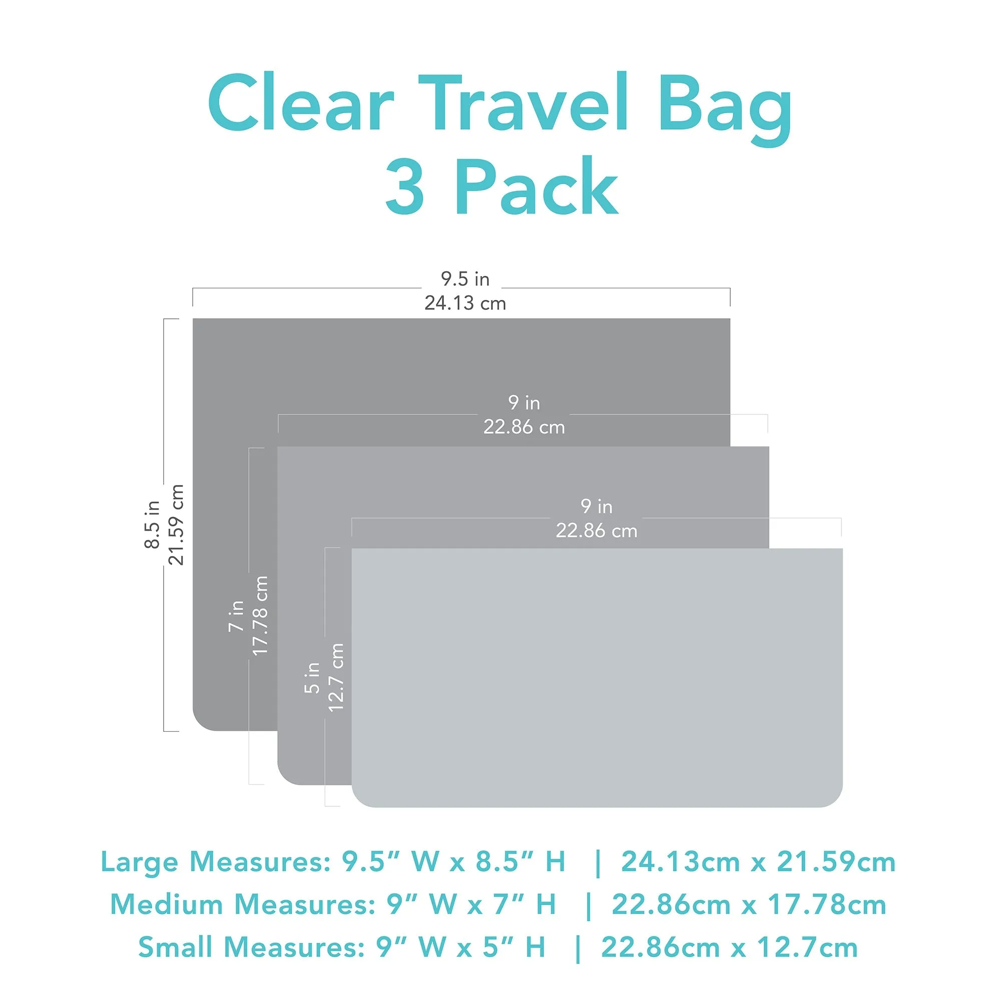 Clear Travel Bag 3 Pack: Evil Eye