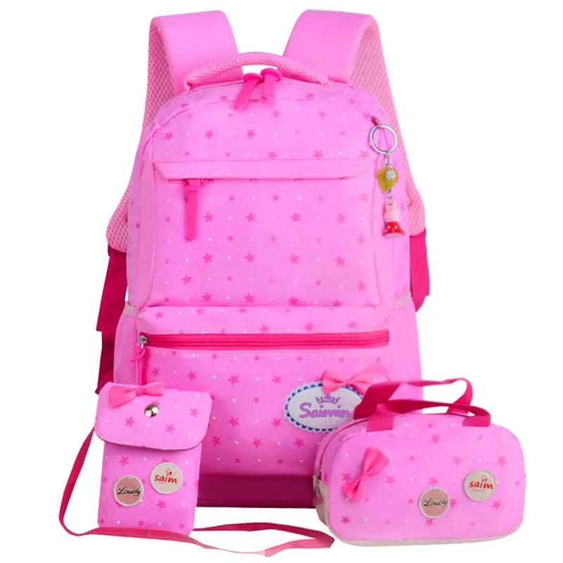 deanwangkt 3pcs/set Printing School Bags Backpacks Schoolbag Fashion Kids Lovely Backpack For Children Girls School bag Student Mochila sac