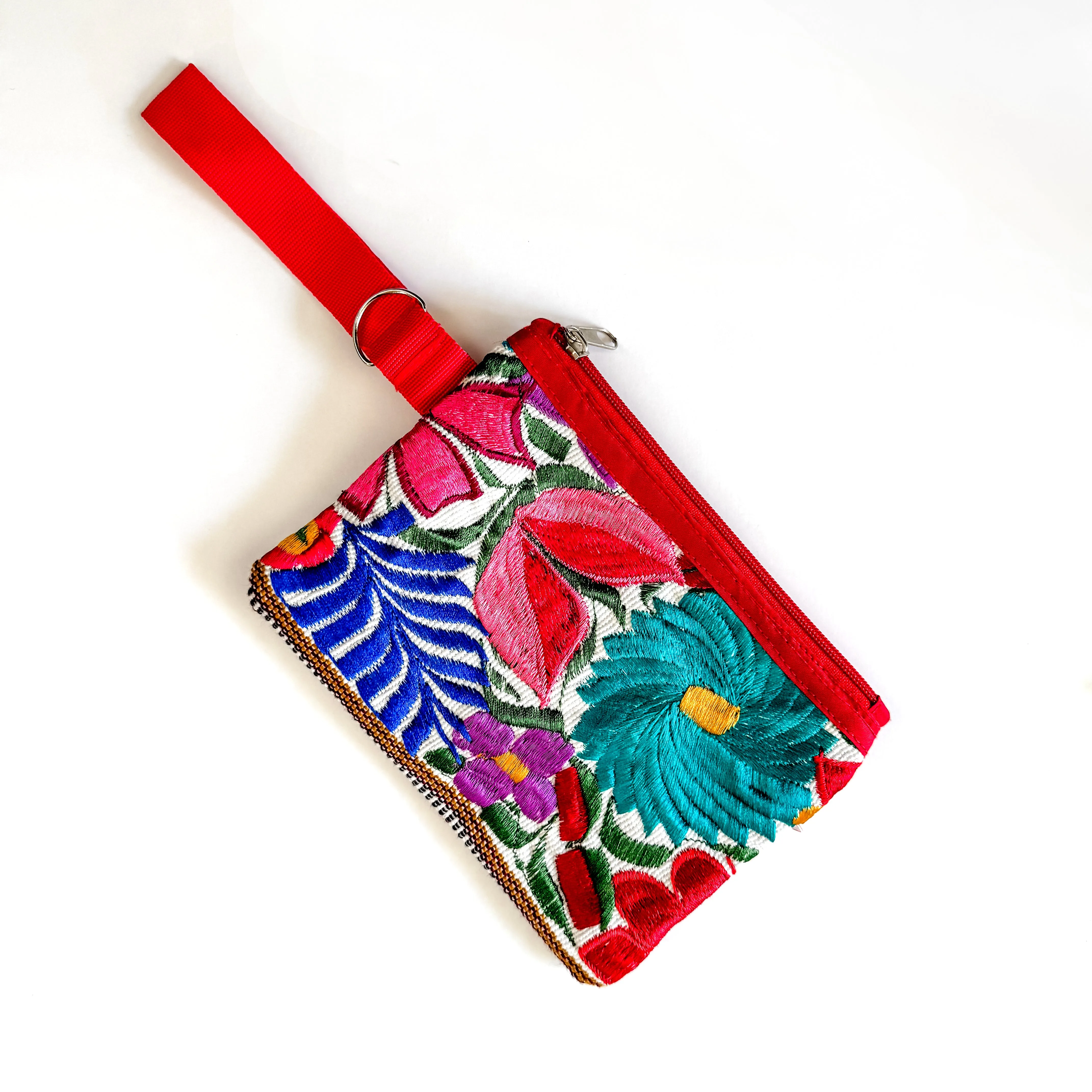 Embroidered Wristlet with Phone Sleeve