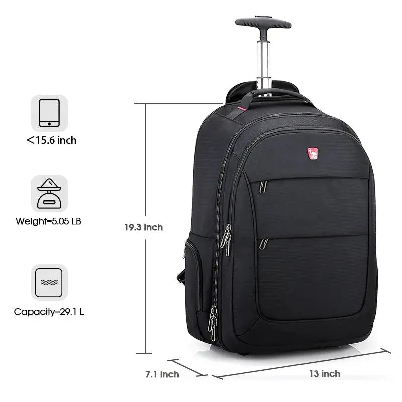 Large Capacity Comfortable Business Travel Trolley Backpack