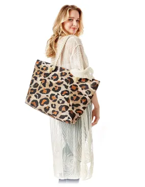 LOA340 Leopard Beach Tote