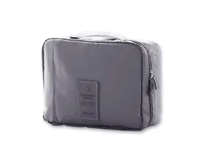 Multi-functional Nylon Travel Makeup Bag - Gray