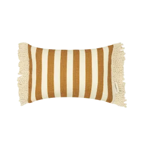 Nobodinoz Portofino Waterproof Cushion 35x23cm | Honey Stripes Waffle