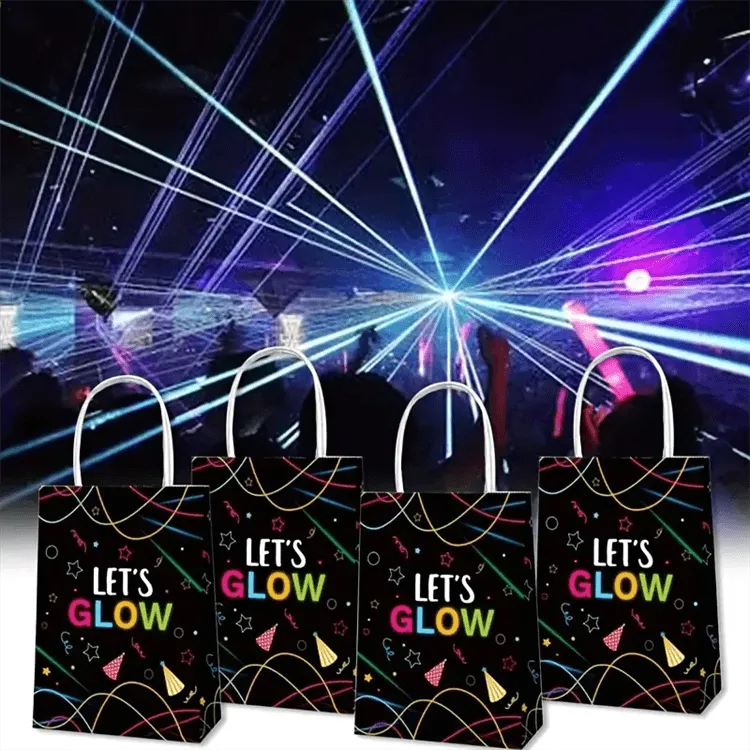 Party Favor Bag with Handles | Glow in the Dark | 12 Pcs