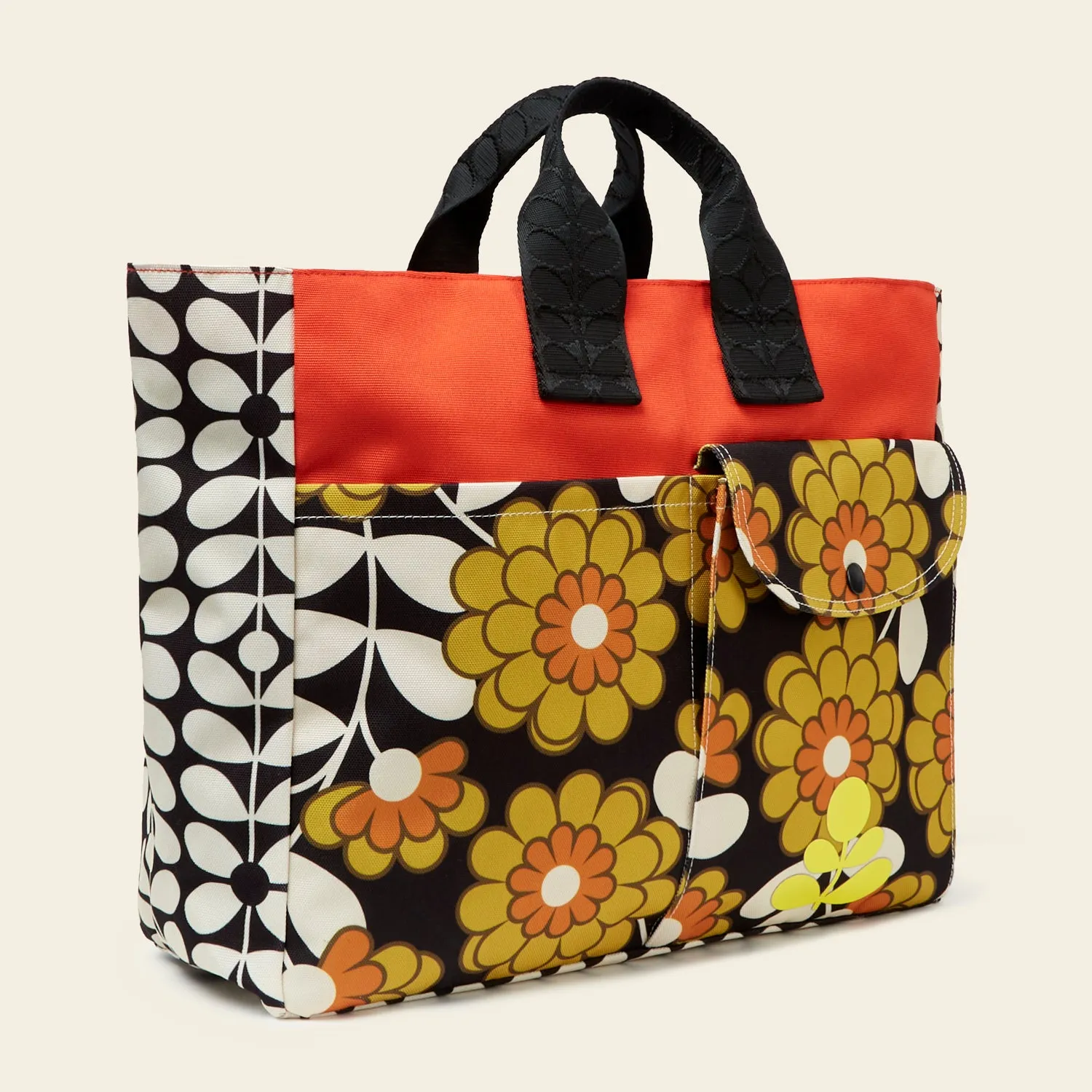 Rhombus Tote - Dahlia Saffron Colour Block