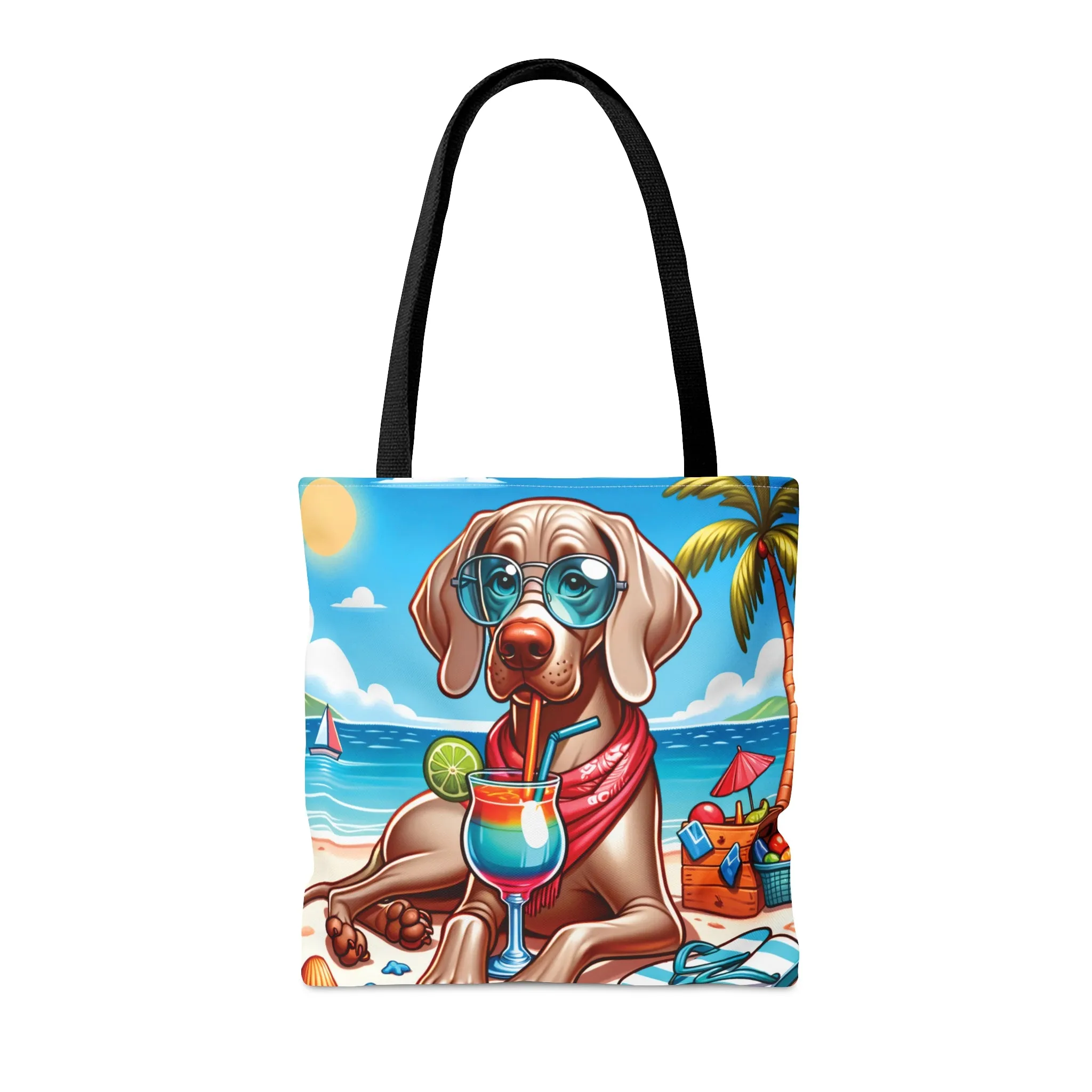 Tote Bag, Dog on Beach, Weimaraner, Tote bag,  awd-1250