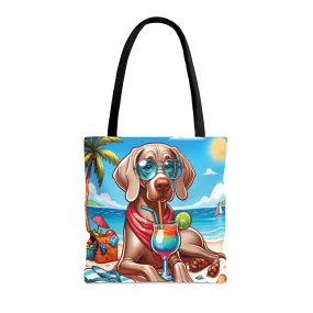 Tote Bag, Dog on Beach, Weimaraner, Tote bag,  awd-1250